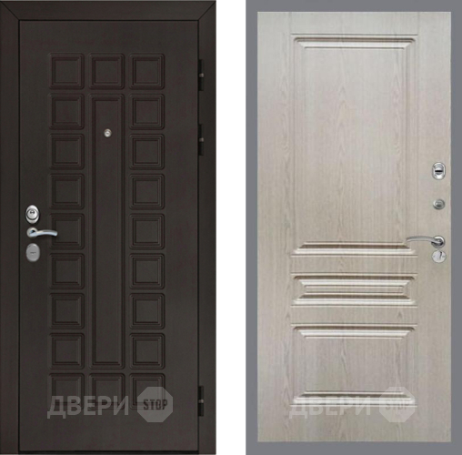 Входная металлическая Дверь Рекс (REX) Сенатор Cisa FL-243 Беленый дуб в Жуковский