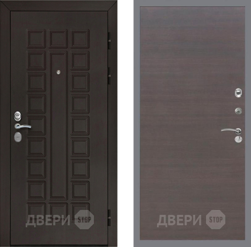 Входная металлическая Дверь Рекс (REX) Сенатор Cisa GL венге поперечный в Жуковский