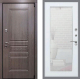Входная металлическая Дверь Рекс (REX) Пренмиум-S Зеркало Пастораль Белый ясень в Жуковский