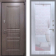Входная металлическая Дверь Рекс (REX) Пренмиум-S Зеркало Пастораль Сандал белый в Жуковский