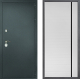 Входная металлическая Дверь Дверной континент Рубикон Серебро Дизайн ФЛ-757 Черное Стекло Софт милк в Жуковский