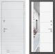 Входная металлическая Дверь Лабиринт (LABIRINT) Трендо Зеркало 19 Белый софт в Жуковский