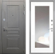 Дверь Интекрон (INTECRON) Брайтон Графит ФЛЗ-120-М Зеркало Белый матовый в Жуковский
