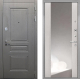 Входная металлическая Дверь Интекрон (INTECRON) Брайтон Графит ФЛЗ-516 Зеркало Сосна белая в Жуковский
