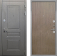 Входная металлическая Дверь Интекрон (INTECRON) Брайтон Графит Гладкая шпон Венге коричневый в Жуковский
