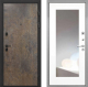 Входная металлическая Дверь Интекрон (INTECRON) Профит Black Гранж ФЛЗ-120-М Зеркало Белый матовый в Жуковский