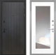 Входная металлическая Дверь Интекрон (INTECRON) Профит Black ФЛ-295 ФЛЗ-120-М Зеркало Белый матовый в Жуковский