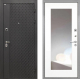 Входная металлическая Дверь Интекрон (INTECRON) Олимпия Black 4К ФЛЗ-120-М Зеркало Белый матовый в Жуковский