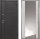 Входная металлическая Дверь Интекрон (INTECRON) Олимпия Black 4К ФЛЗ-516 Зеркало Сосна белая в Жуковский