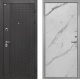 Входная металлическая Дверь Интекрон (INTECRON) Олимпия Black 4К Гладкая Мрамор натуральный арктик в Жуковский