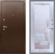 Входная металлическая Дверь Рекс (REX) 1А Медный Антик Зеркало Пастораль Сандал белый в Жуковский