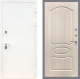 Входная металлическая Дверь Рекс (REX) 5 Белая Шагрень FL-128 Беленый дуб в Жуковский