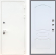 Входная металлическая Дверь Рекс (REX) 5 Белая Шагрень FL-128 Белый ясень в Жуковский