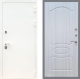Входная металлическая Дверь Рекс (REX) 5 Белая Шагрень FL-128 Сандал белый в Жуковский