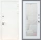 Входная металлическая Дверь Рекс (REX) 5 Белая Шагрень Зеркало Пастораль Белый ясень в Жуковский