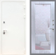Входная металлическая Дверь Рекс (REX) 5 Белая Шагрень Зеркало Пастораль Сандал белый в Жуковский