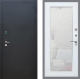 Входная металлическая Дверь Рекс (REX) 1A Черный Муар Зеркало Пастораль Белый ясень в Жуковский
