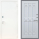 Входная металлическая Дверь Рекс (REX) 1А Белая шагрень FL-33 Белый ясень в Жуковский