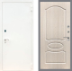 Входная металлическая Дверь Рекс (REX) 1А Белая шагрень FL-128 Беленый дуб в Жуковский