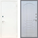 Входная металлическая Дверь Рекс (REX) 1А Белая шагрень FL-128 Сандал белый в Жуковский