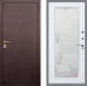 Входная металлическая Дверь Рекс (REX) Лайт 3К Зеркало Пастораль Белый ясень в Жуковский
