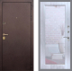 Входная металлическая Дверь Рекс (REX) Лайт 3К Зеркало Пастораль Сандал белый в Жуковский