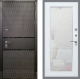 Входная металлическая Дверь Рекс (REX) 15 Черный Кварц Зеркало Пастораль Белый ясень в Жуковский