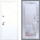 Входная металлическая Дверь Рекс (REX) 13 Силк Сноу Зеркало Пастораль Сандал белый в Жуковский