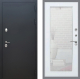 Входная металлическая Дверь Рекс (REX) 5 Черный Муар Зеркало Пастораль Белый ясень в Жуковский