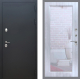 Входная металлическая Дверь Рекс (REX) 5 Черный Муар Зеркало Пастораль Сандал белый в Жуковский