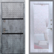 Входная металлическая Дверь Рекс (REX) 15 Бетон Темный Зеркало Пастораль Сандал белый в Жуковский