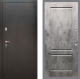 Входная металлическая Дверь Рекс (REX) 5 Серебро Антик FL-117 Бетон темный в Жуковский